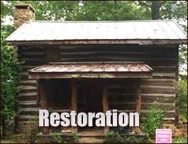 Historic Log Cabin Restoration  Norlina, North Carolina