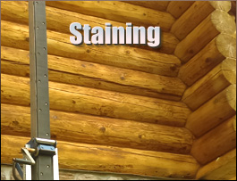  Norlina, North Carolina Log Home Staining